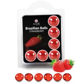 Secretplay Set 6 Brazilian Balls Strawberry 8435097433868