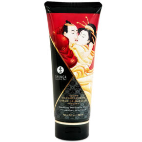 Shunga Massage Cream Kissable Wine Strawberry 200ml 697309041089