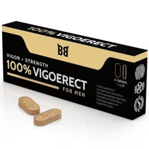Viên uống tăng cường sinh lực Black Bull 100% Vigoerect Vigor + Strength cho nam giới 4 viên 8435566040757