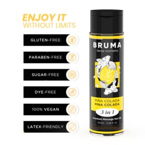 Dầu massage nóng Pina Colada 3 trong 1 Bruma 100 ml 8435565950804