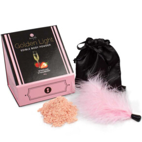 Bộ Kit Ánh Sáng Vàng Secretplay Bột Ăn Được Dâu Sparkling và Lông Vũ 8435097036854