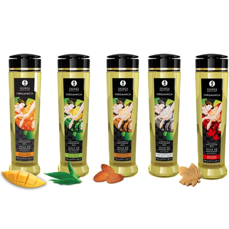 Dầu Massage Hữu Cơ Shunga Vị Xoài 240 ml 2 Shunga Organic Massage Oil Mango 240 ml