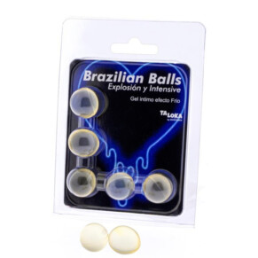 Gel kích thích lạnh và rung Taloka 5 viên bi Brazil 8412345047572