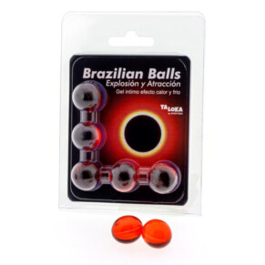Gel Kích Thích Hiệu Quả Nóng Lạnh Taloka 5 Quả Bóng Brazil 8412345047534